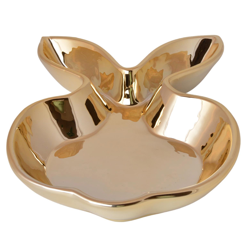 Talerzyk ceramiczny Entreves królik złoty - zdjęcie 1