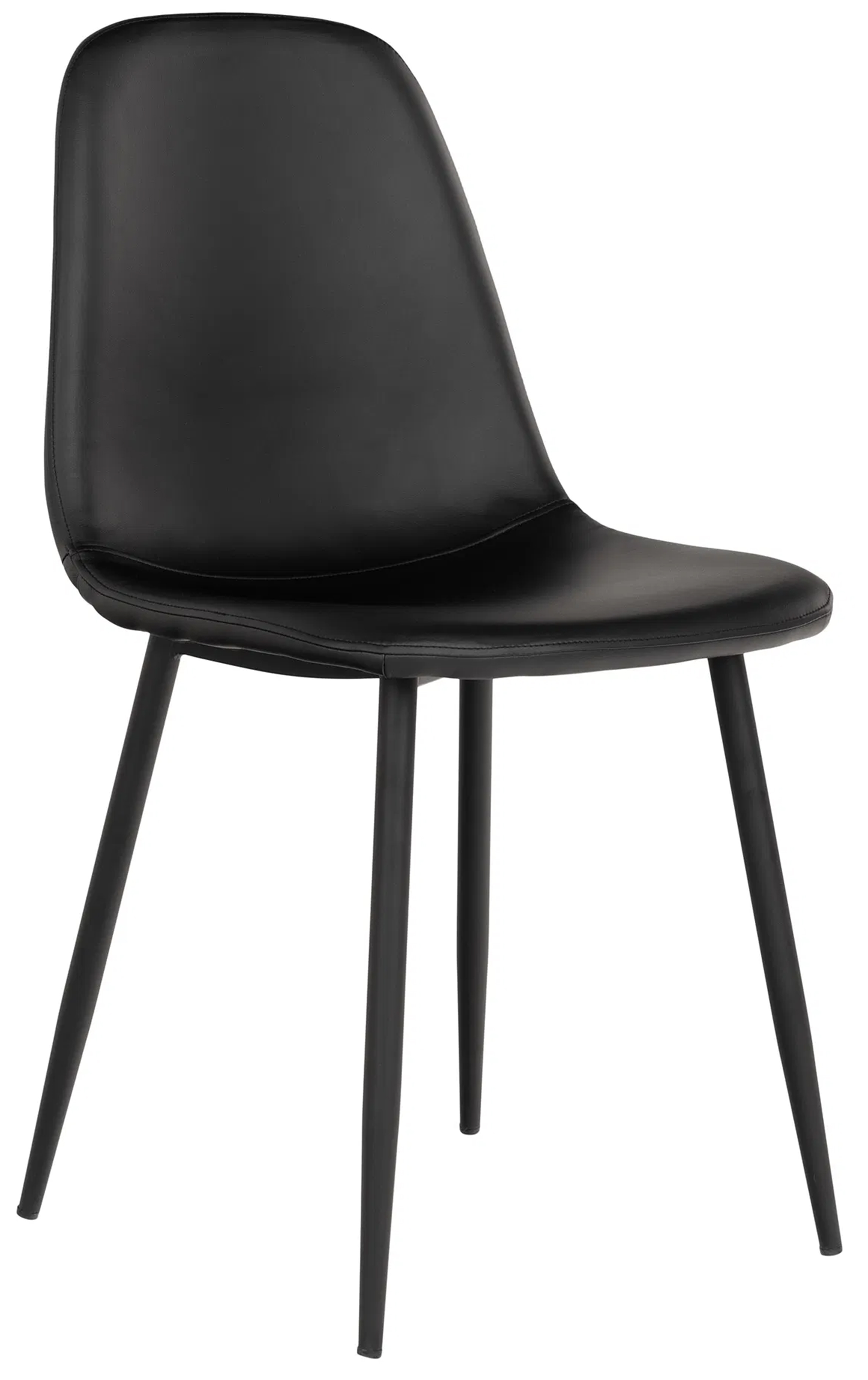 IGER Chaise en similicuir noir - zdjęcie 1