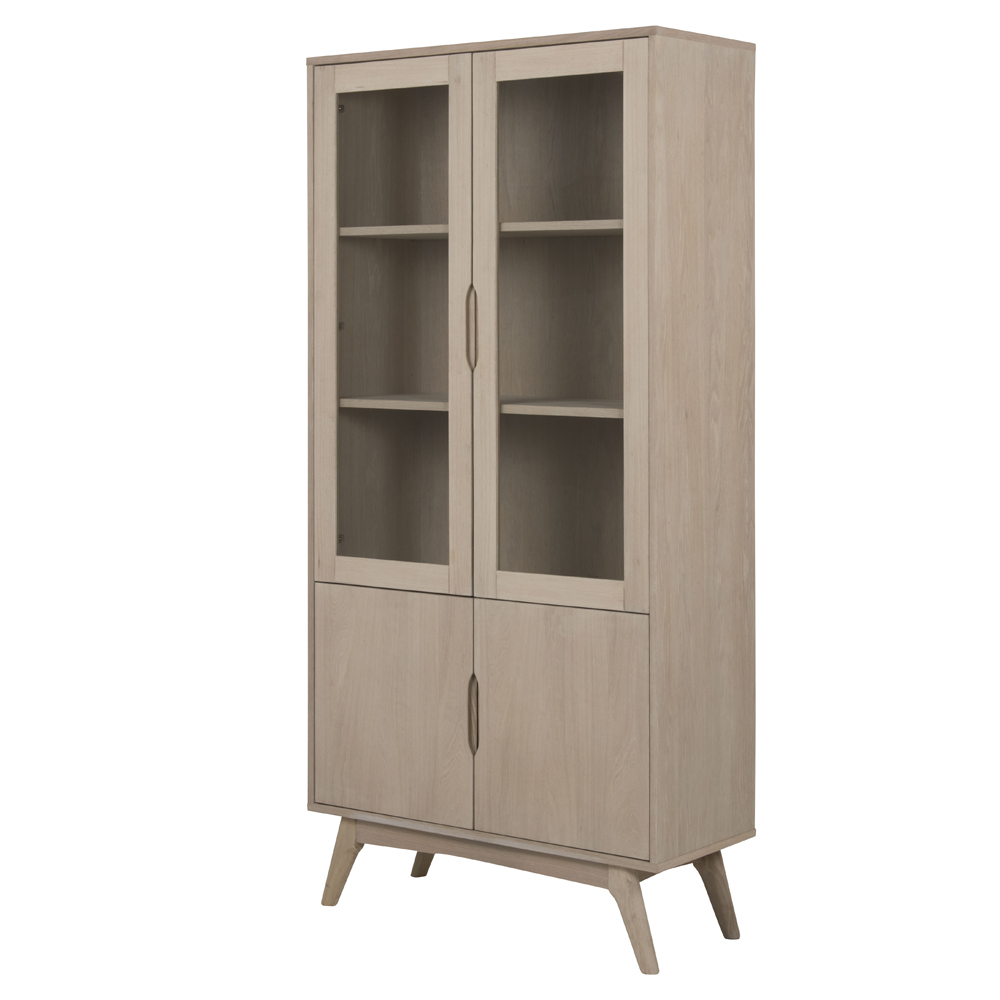 Witryna drewniana Wezen czterodrzwiowa jasny dąb - zdjęcie 1