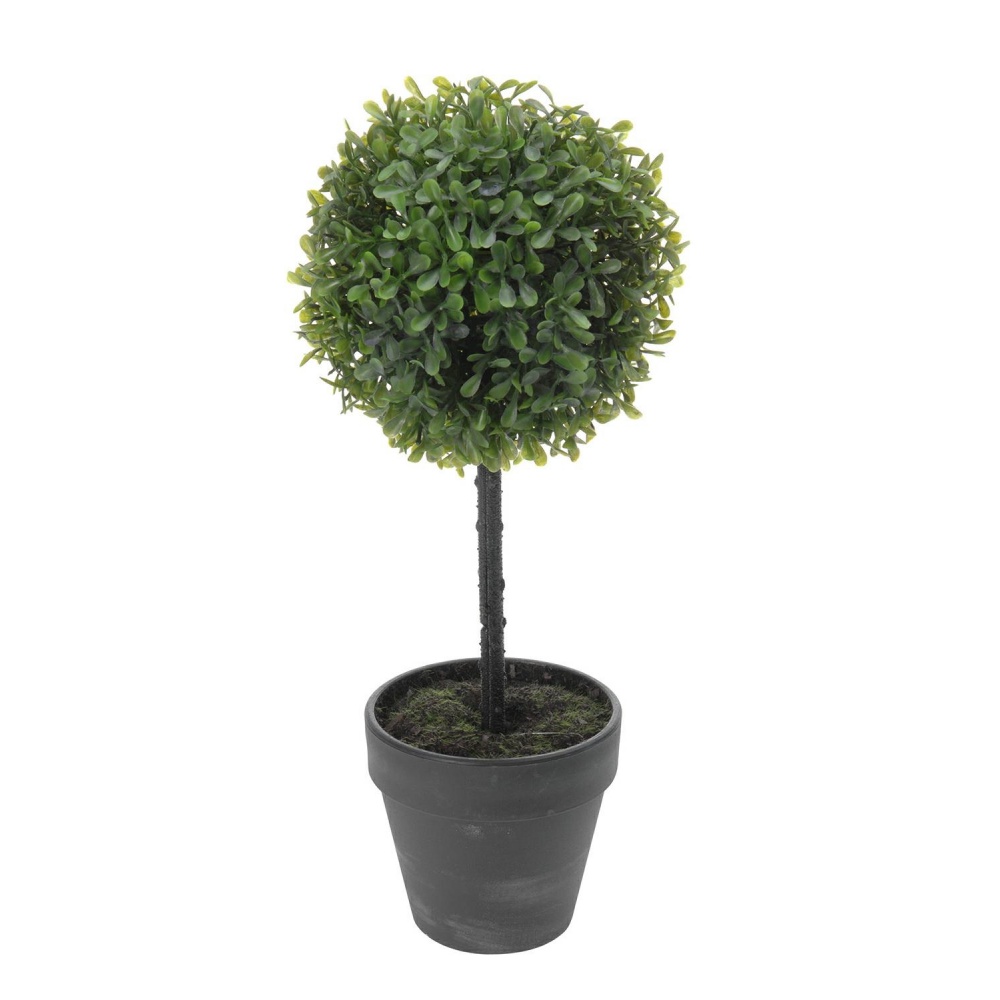 Sztuczny bukszpan 38 cm w grafitowej doniczce - zdjęcie 1