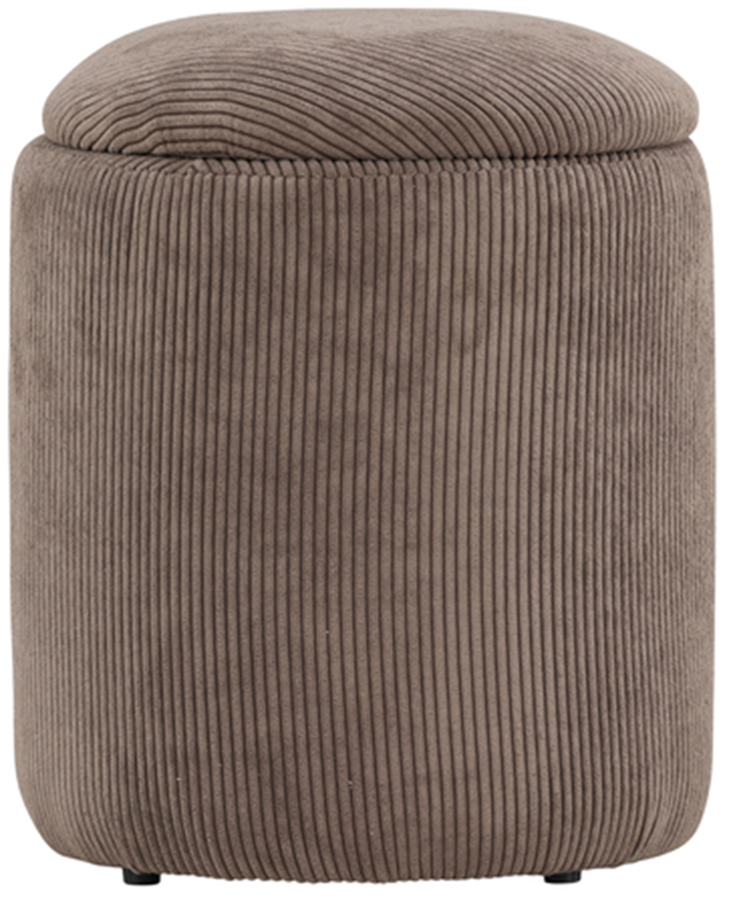 Pufa Limpen 40 x 32 cm otwierana w tkaninie sztruksowej jasnobrązowa - zdjęcie 1