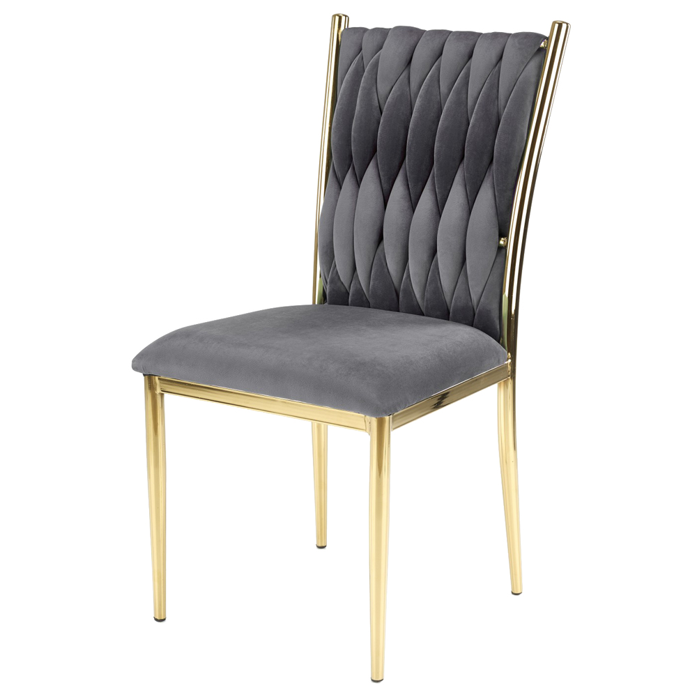 Krzesło tapicerowane Confusky popielate - zdjęcie 1