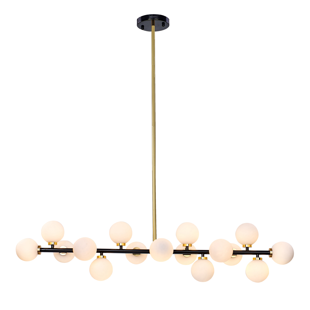 Lampa wisząca Silvania 130 cm czarna/złota - zdjęcie 1