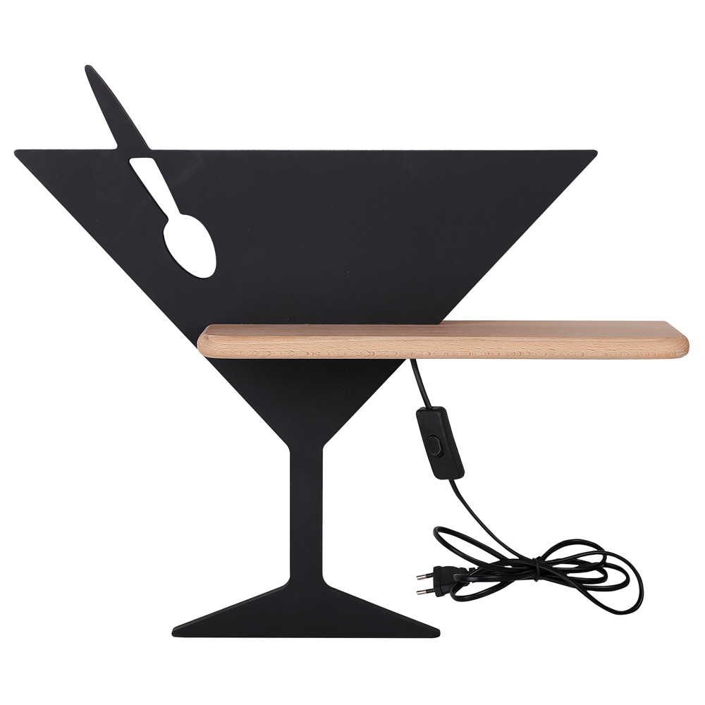 Kinkiet ścienny do pokoju dziecięcego Dreamie w kształcie deseru z przewodem czarny - zdjęcie 1