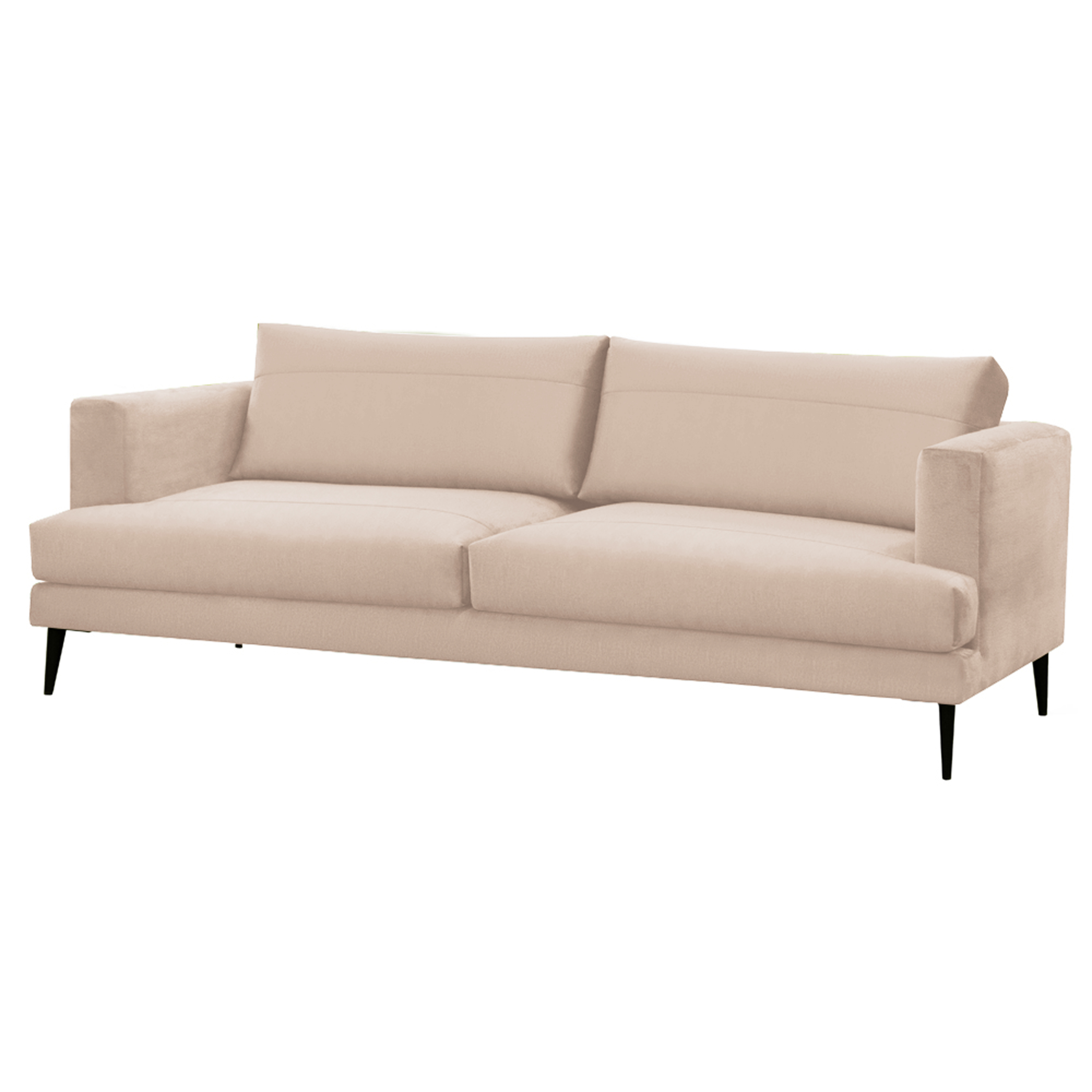 Sofa trzyosobowa Dragato beżowy welur - zdjęcie 1