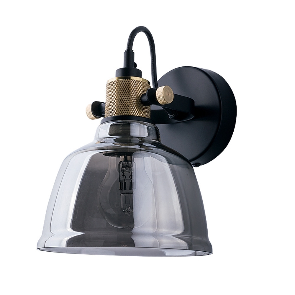 Kinkiet ścienny Amalfi dymiony średnica 16 cm 9154 - zdjęcie 1