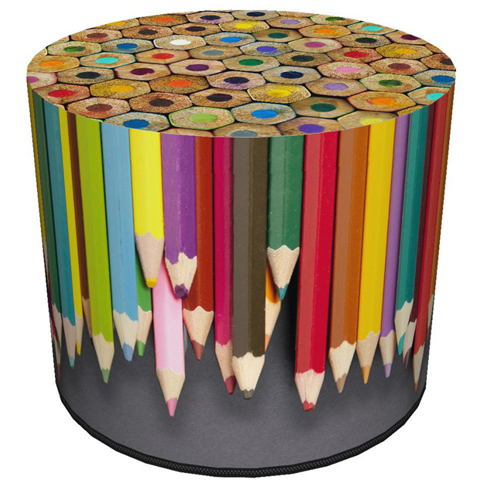 Pufa okrągła Fresvik kredki - zdjęcie 1