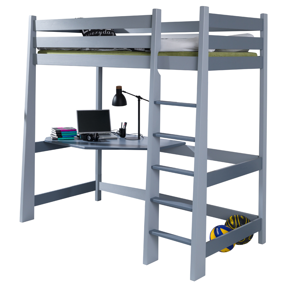 Łóżko młodzieżowe na antresoli Vellisca z biurkiem - zdjęcie 1
