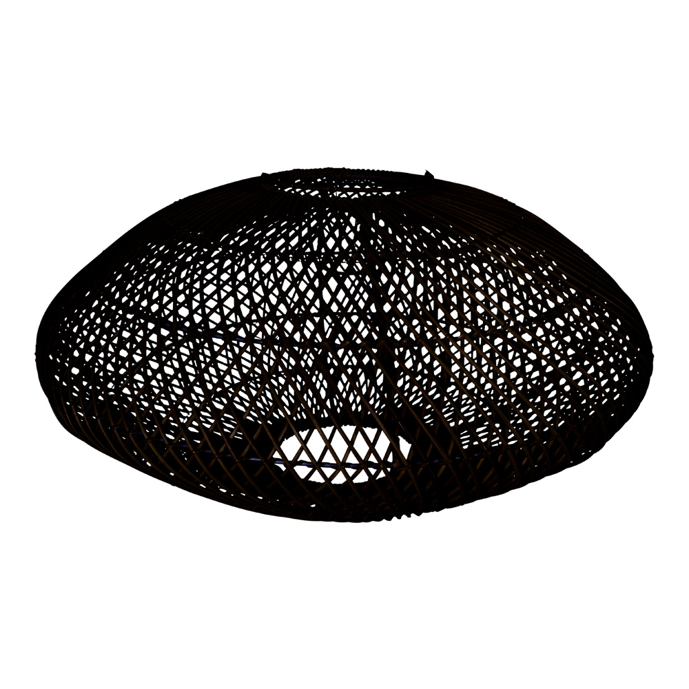 Lampa wisząca Marrosa czarny rattan - zdjęcie 1
