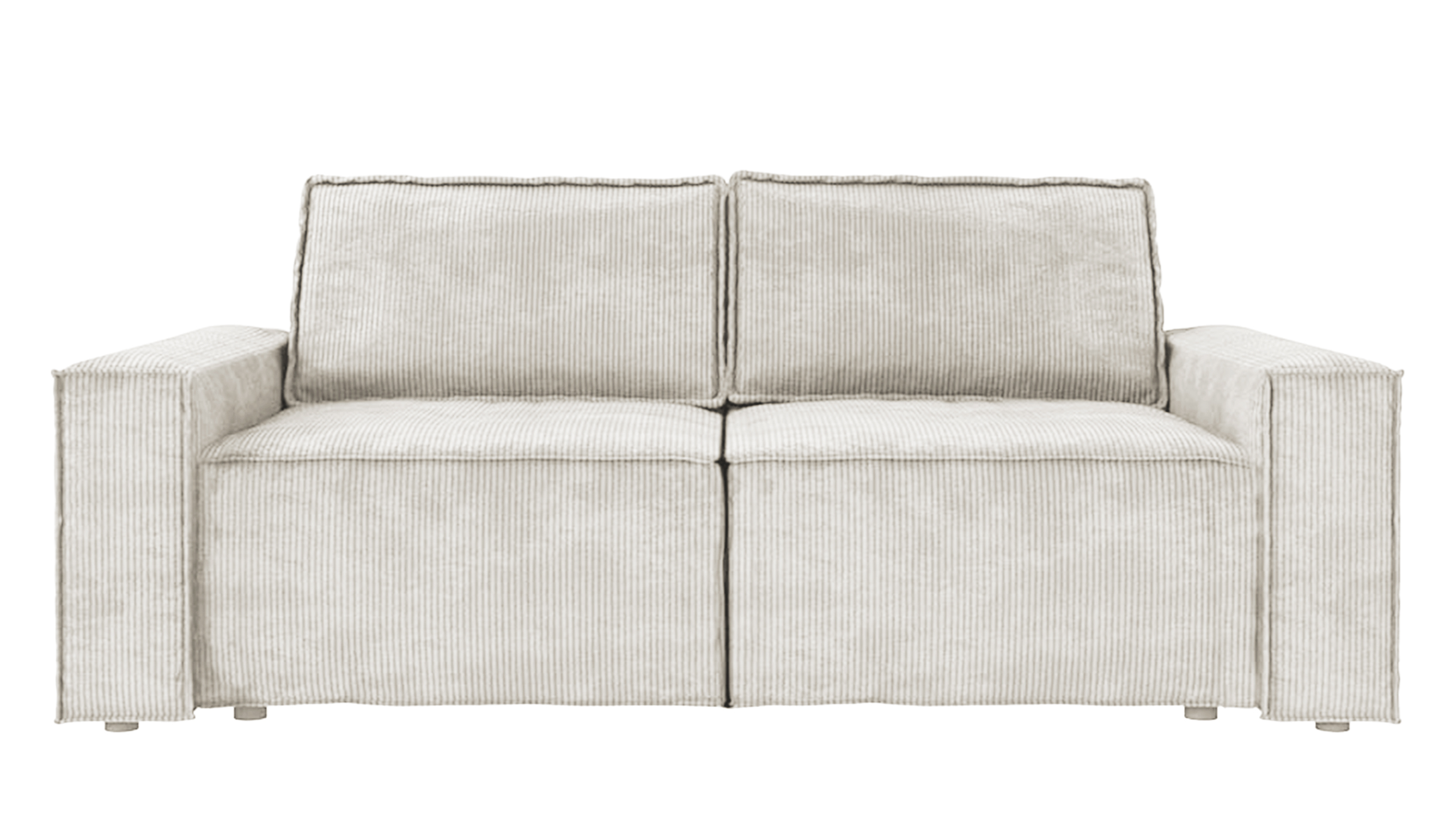 Kanapa rozkładana trzyosobowa Copertino piaskowa sztruks - zdjęcie 3