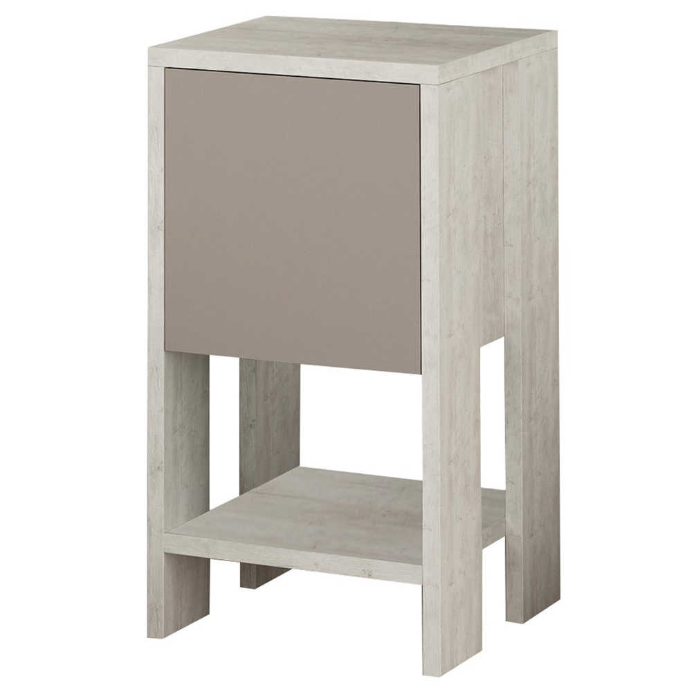 Szafka nocna Emeno minimalistyczna mokka/biała - zdjęcie 1