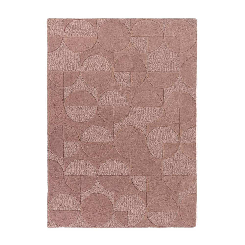 Dywan wełniany Gigi zgaszony róż - zdjęcie 1