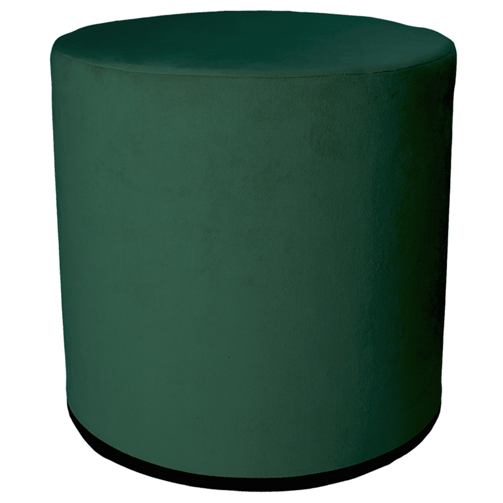 Pufa okrągła Fresvik zielony welur - zdjęcie 1