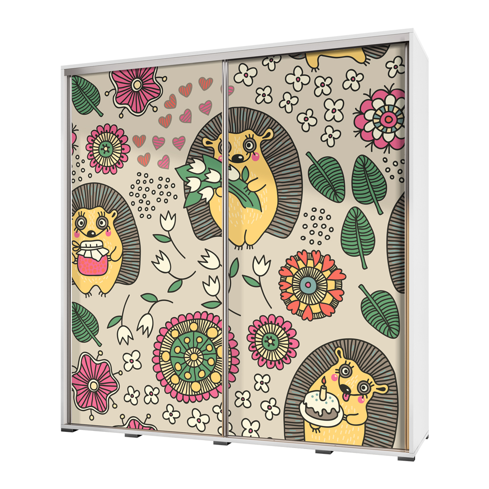 Szafa Wenecja 205 cm Kolorowe jeże - zdjęcie 1