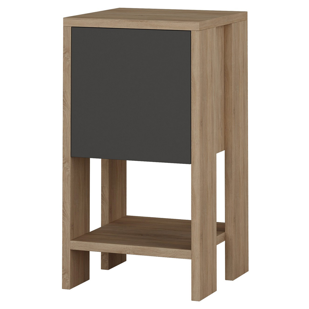 Szafka nocna Emeno minimalistyczna dąb/antracyt - zdjęcie 1