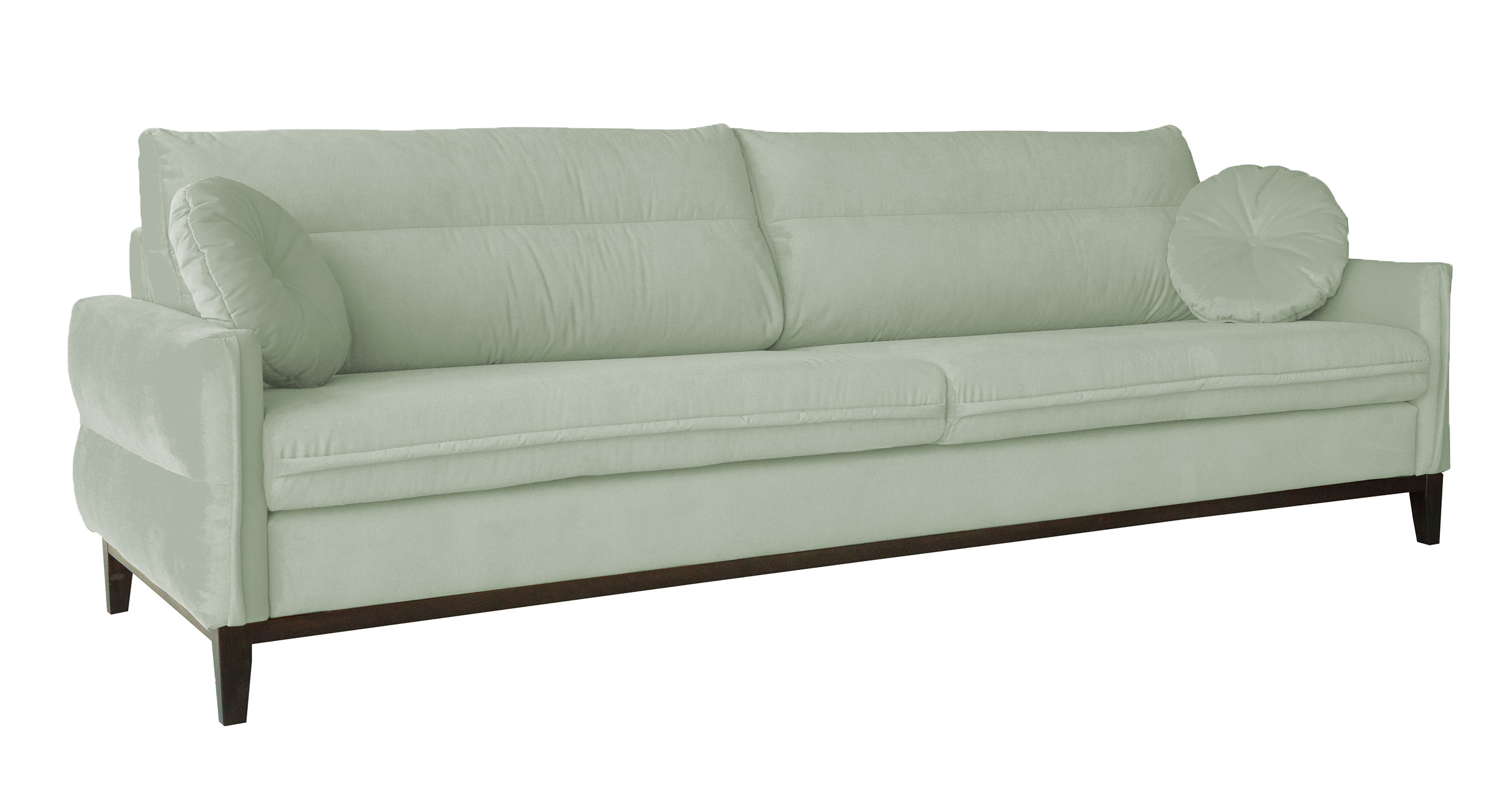 Sofa Macchiata szałwiowa trzyosobowa welur - zdjęcie 1