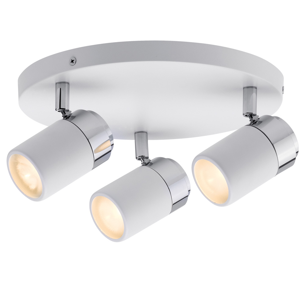 Lampa sufitowa do łazienki Alkaphrah x3 okrągła biała - zdjęcie 1