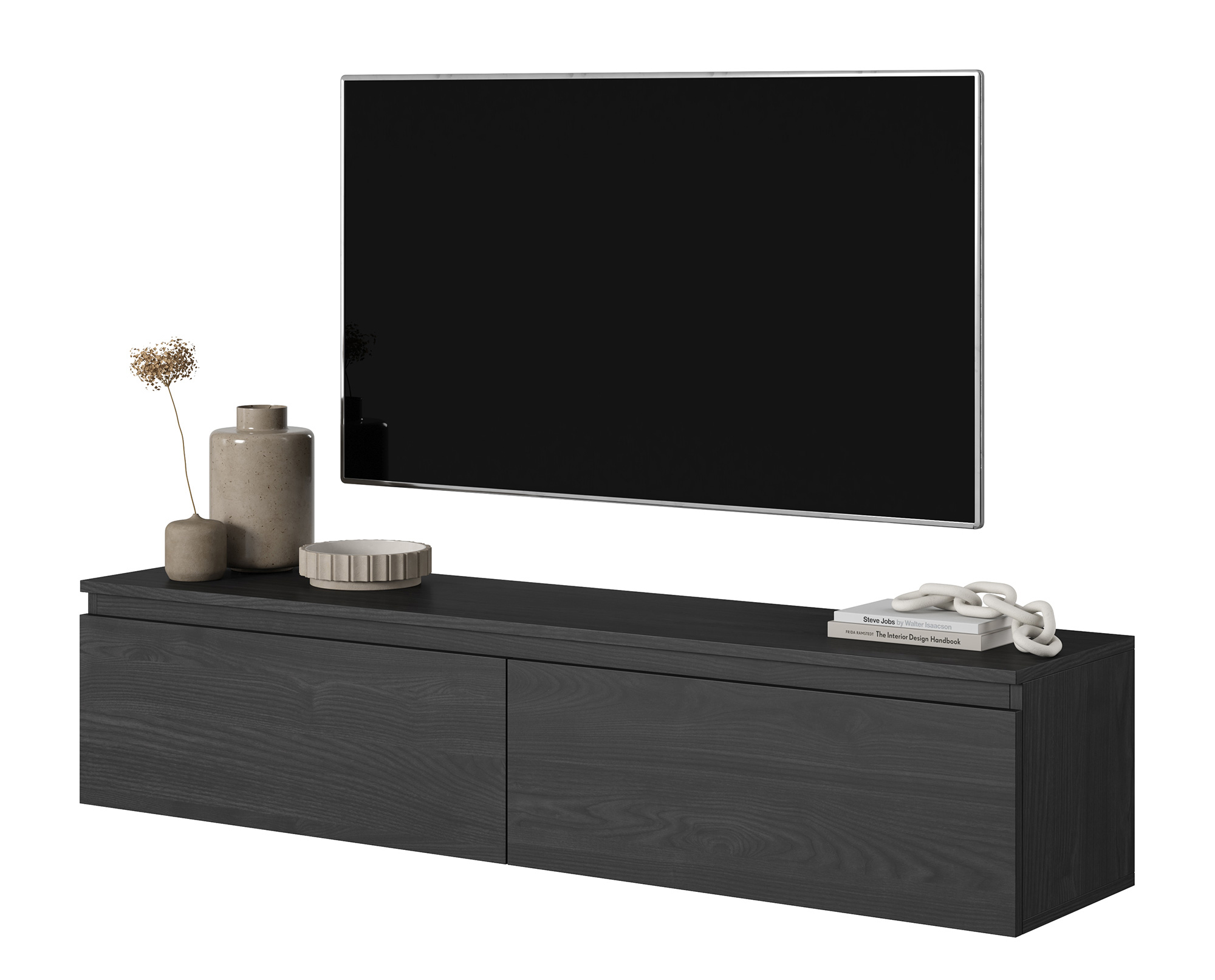 Szafka RTV Seney 140 cm  Czarny jesion - zdjęcie 1