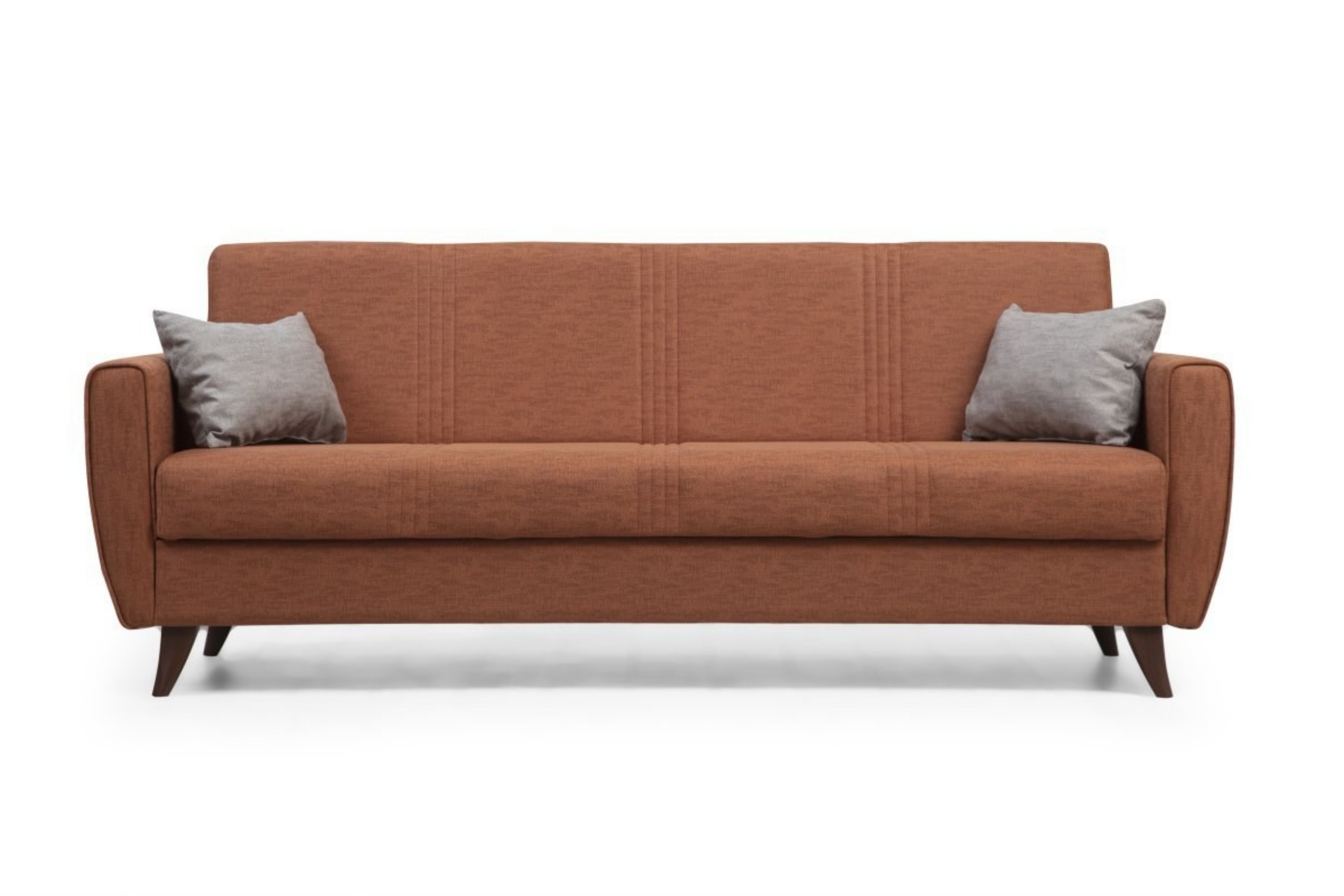 Kanapa trzyosobowa Flanims z podłokietnikami miedziana - zdjęcie 1