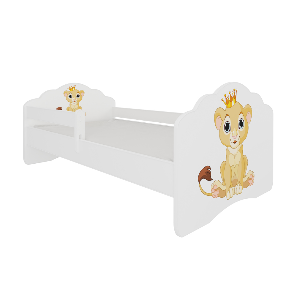 Łóżko dziecięce Sissa 160x80 cm Lew z barierką - zdjęcie 1