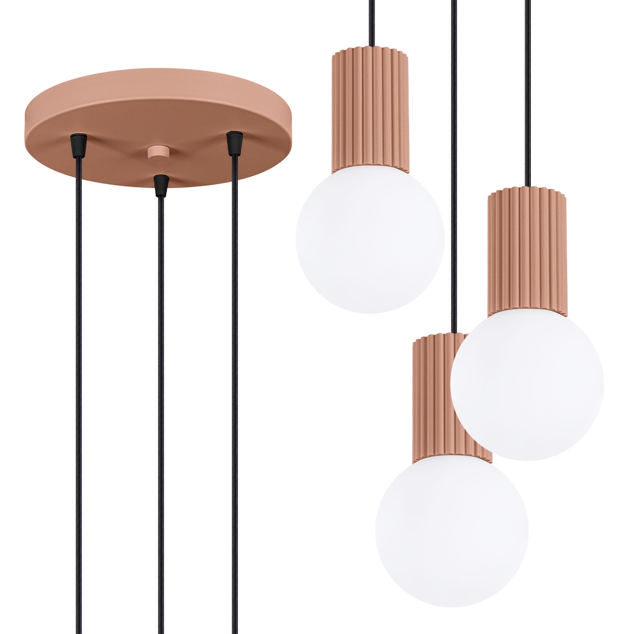 Lampa wisząca Halo 3P mocca