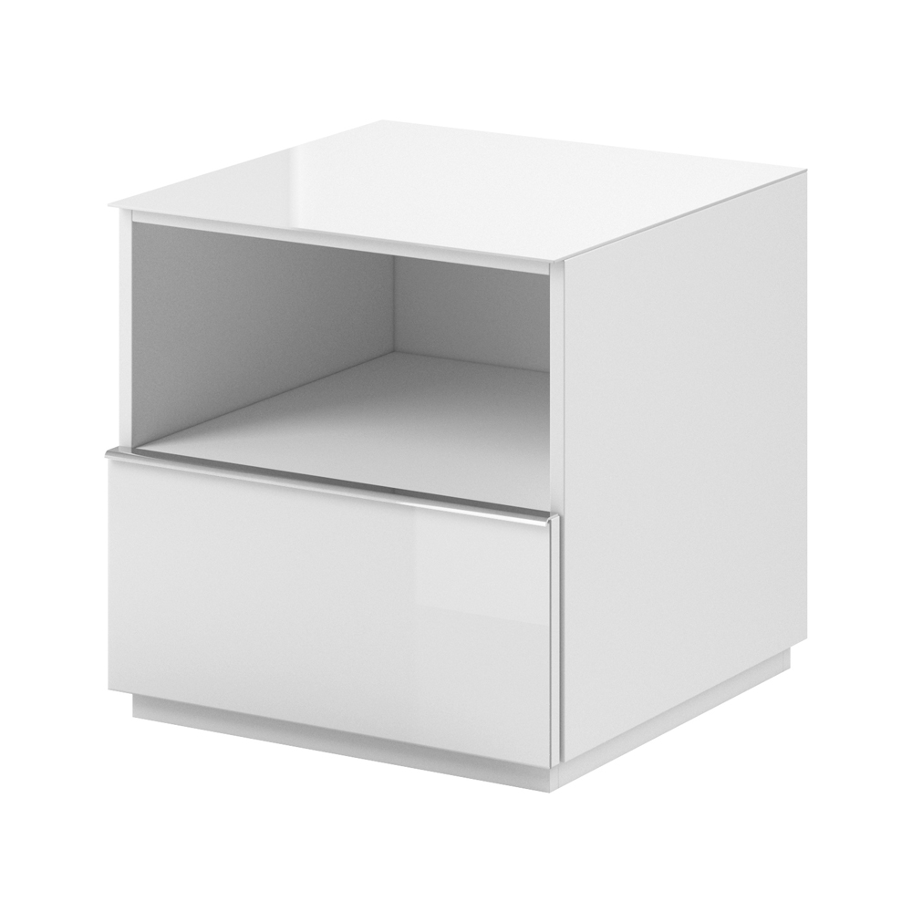 Szafka RTV Monterry 50 cm z szufladą biała - zdjęcie 1