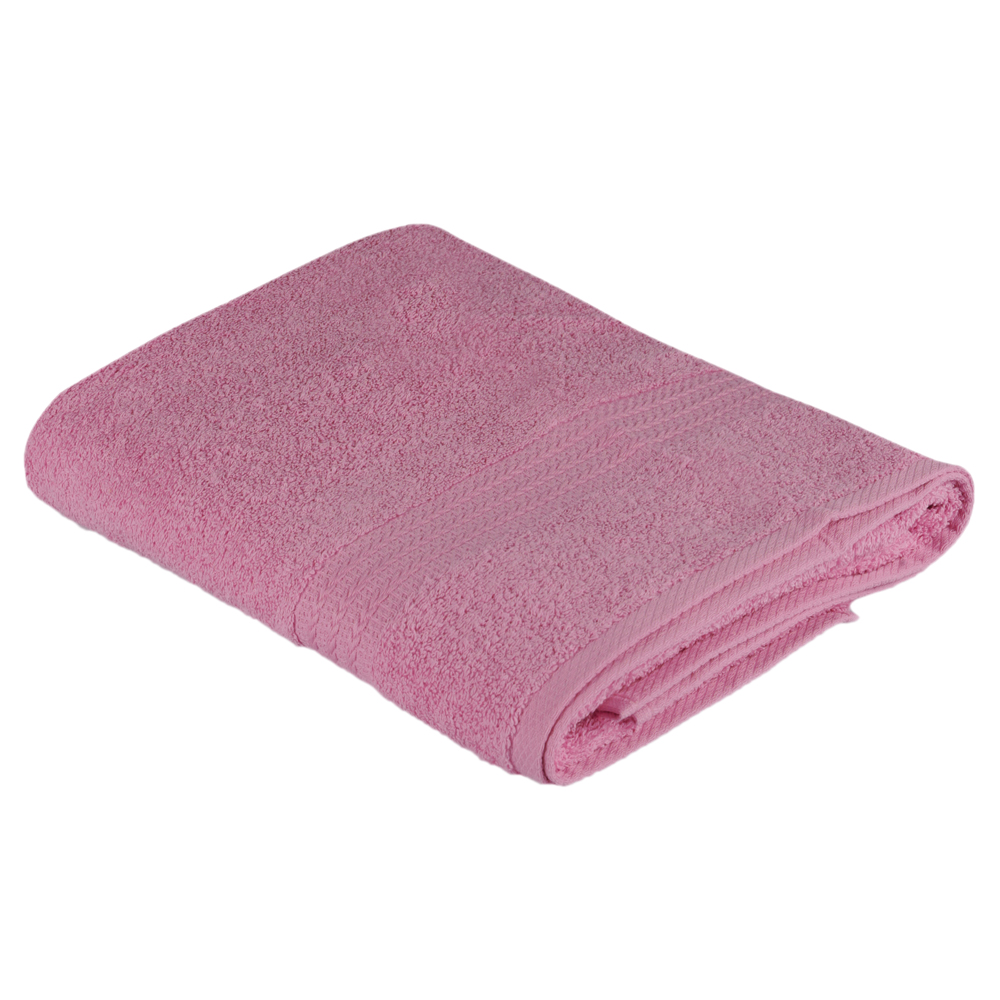 Ręcznik do kąpieli Bainrow 70/140 cm różowy - zdjęcie 1