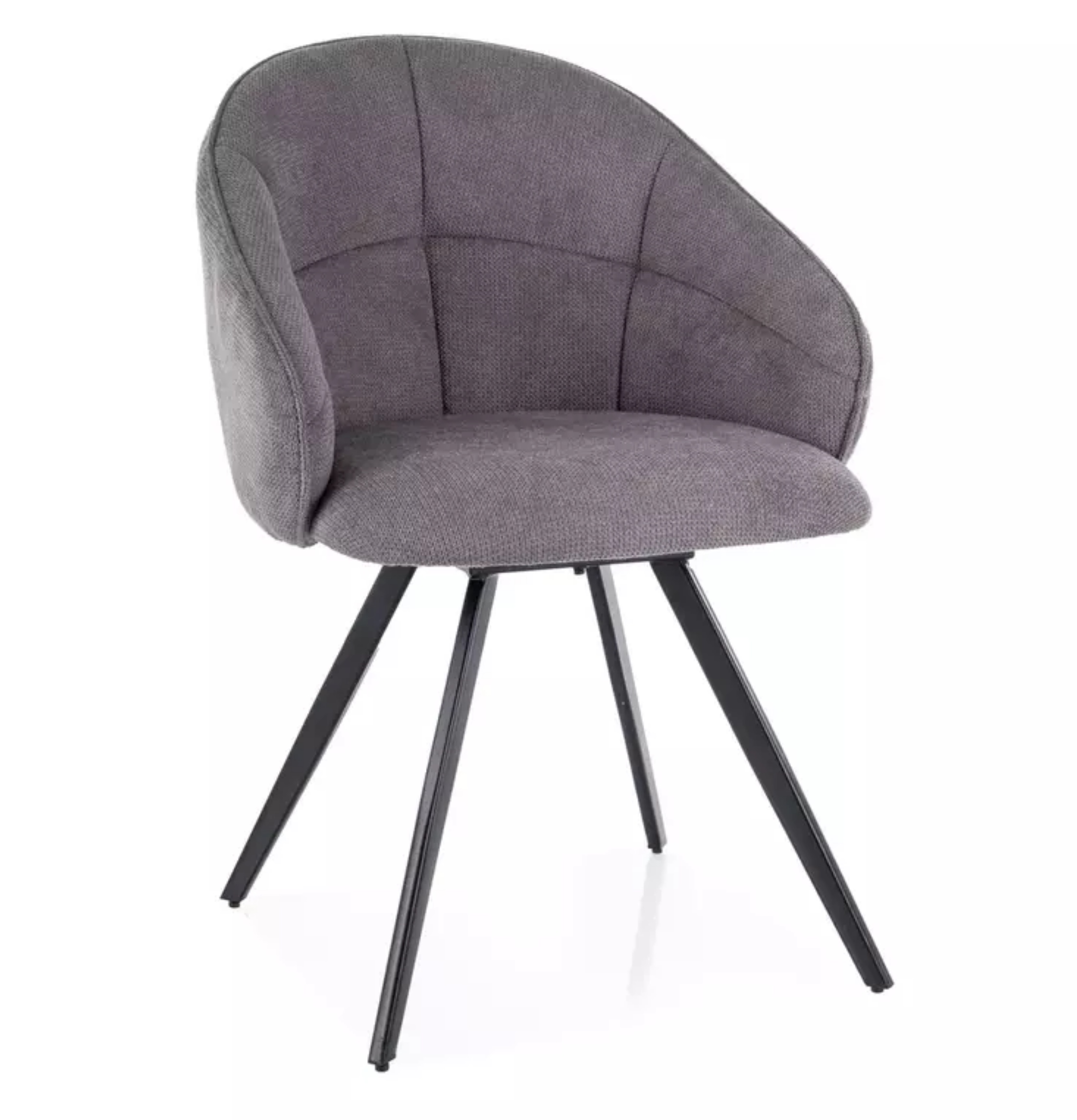 Krzesło tapicerowane Capri obrotowe szare - zdjęcie 1