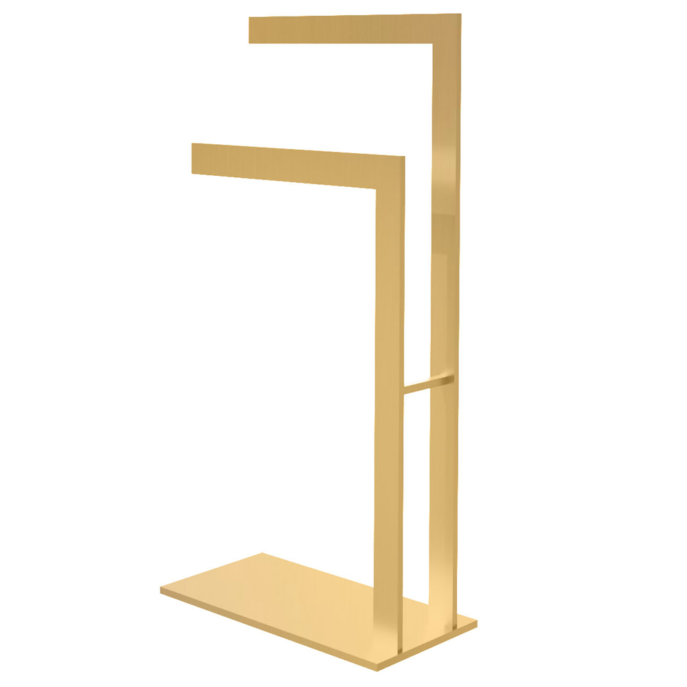 Wieszak na ręczniki Excelee stojący złoty - zdjęcie 1