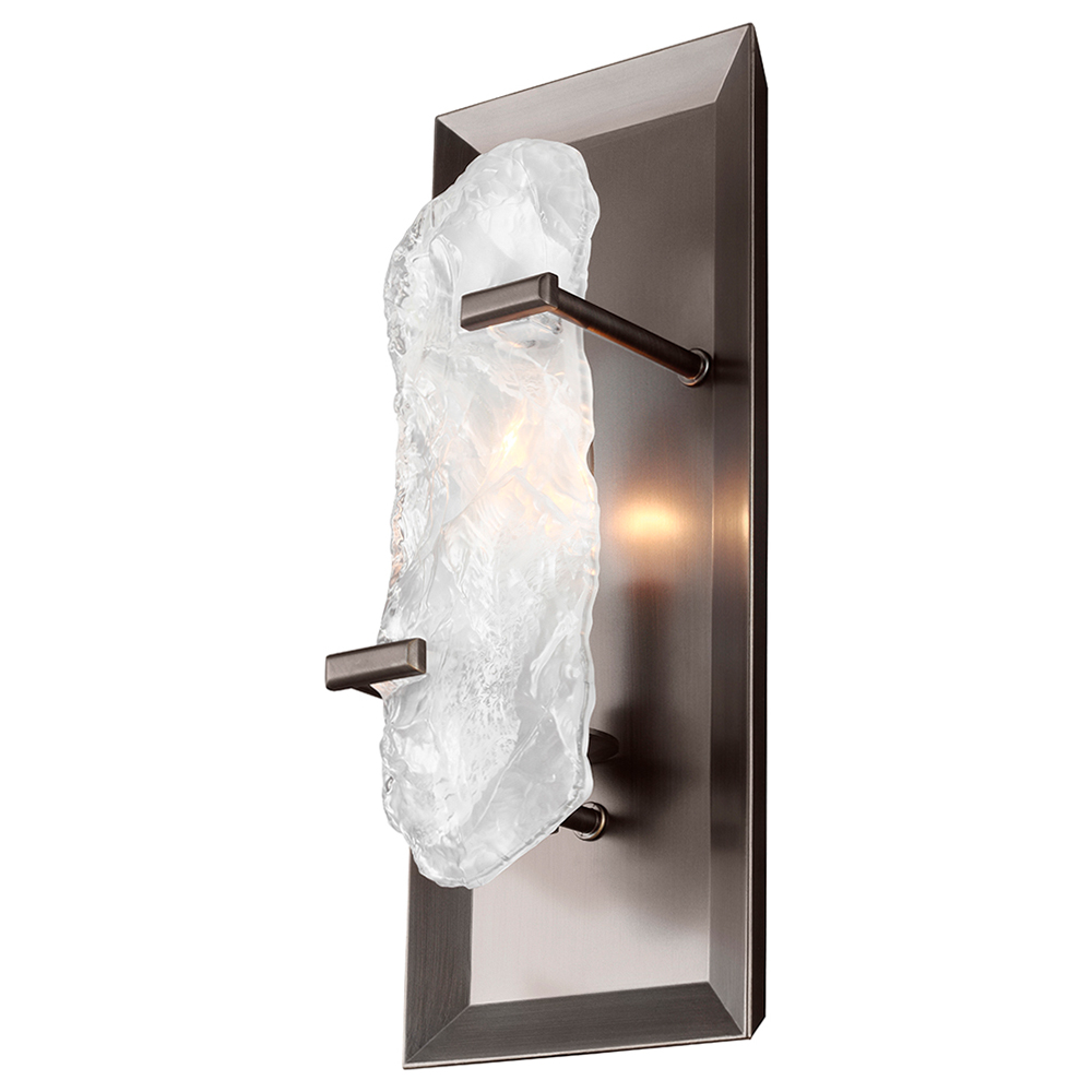 Kinkiet ścienny Katter w kształcie kryształu brązowy - zdjęcie 1