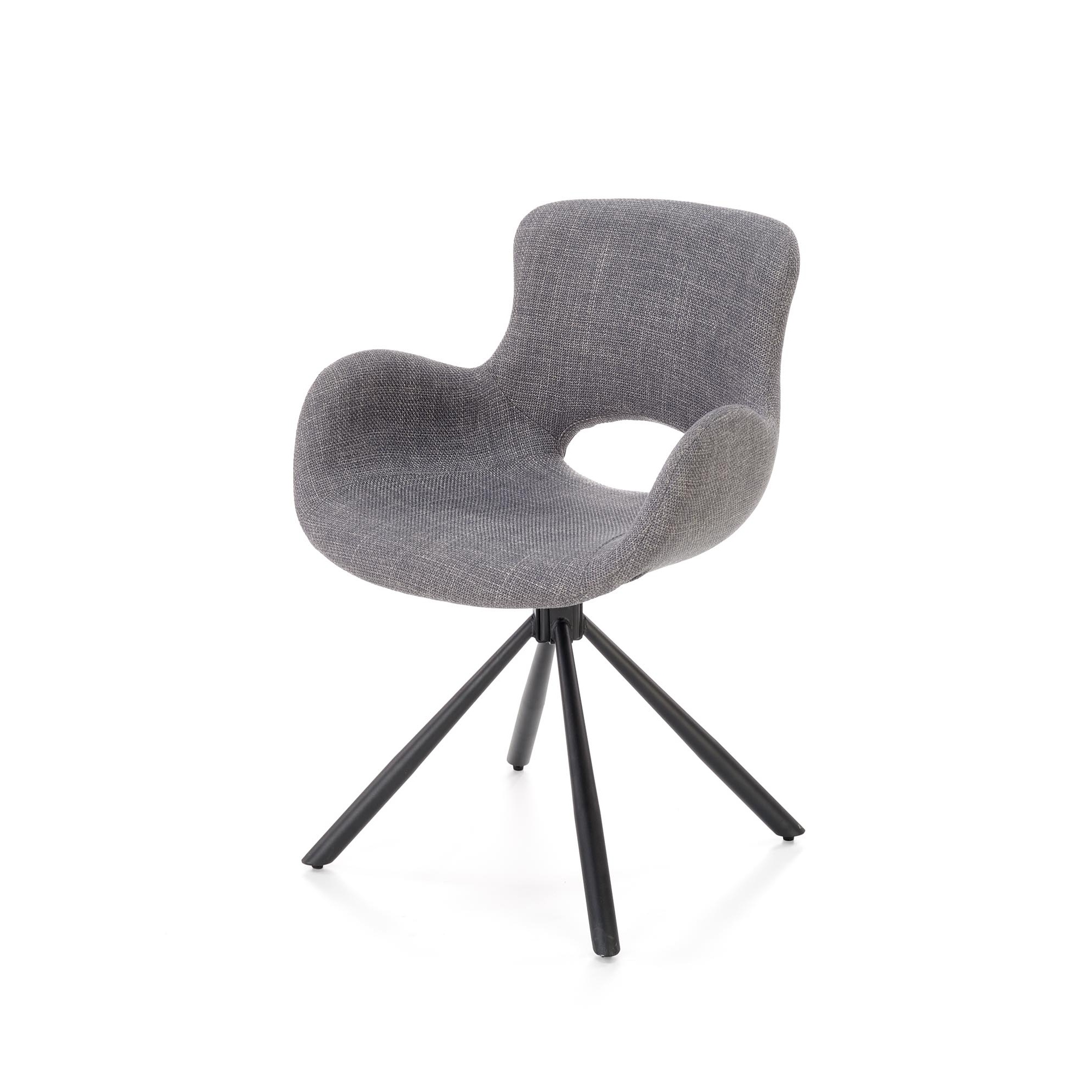 Krzesło tapicerowane Panayara popielate