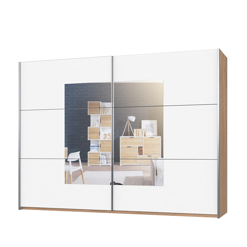 Szafa Dolreth jasna z lustrem na środku - zdjęcie 1