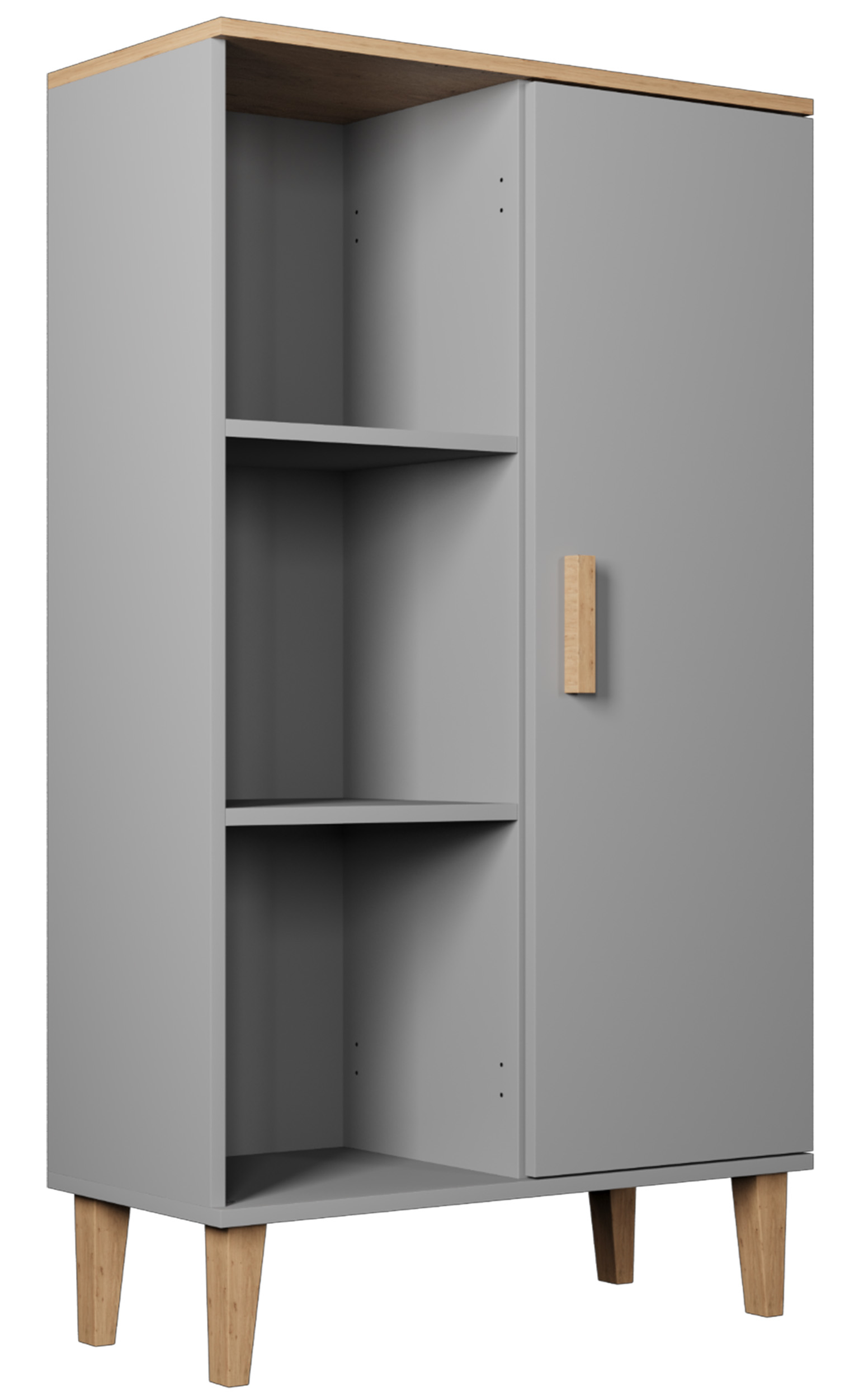 Regał zamykany Sakena szary - zdjęcie 1