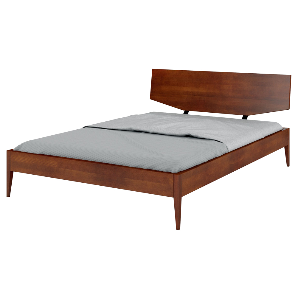 Łóżko z drewna bukowego Caldaro orzech - zdjęcie 1