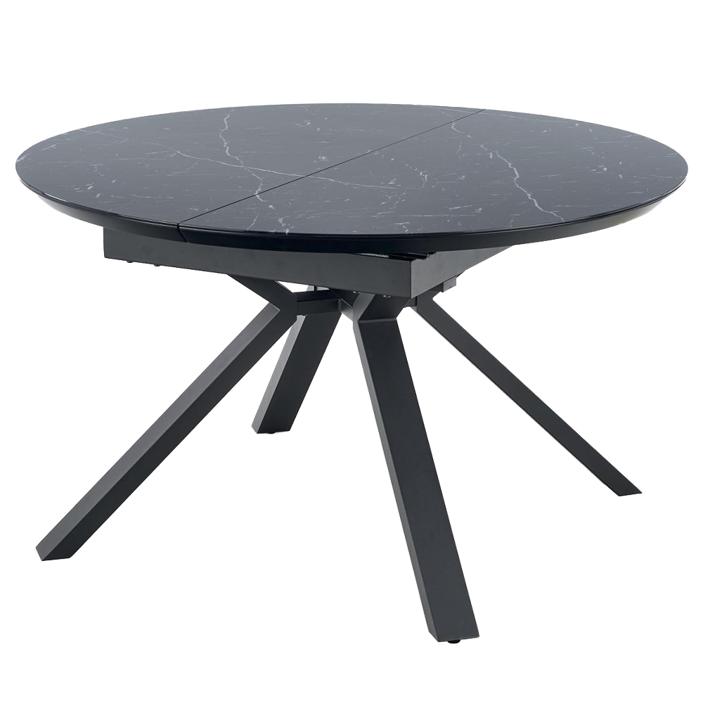 Stół rozkładany Obstatly 130-180x130 cm marmur - zdjęcie 1