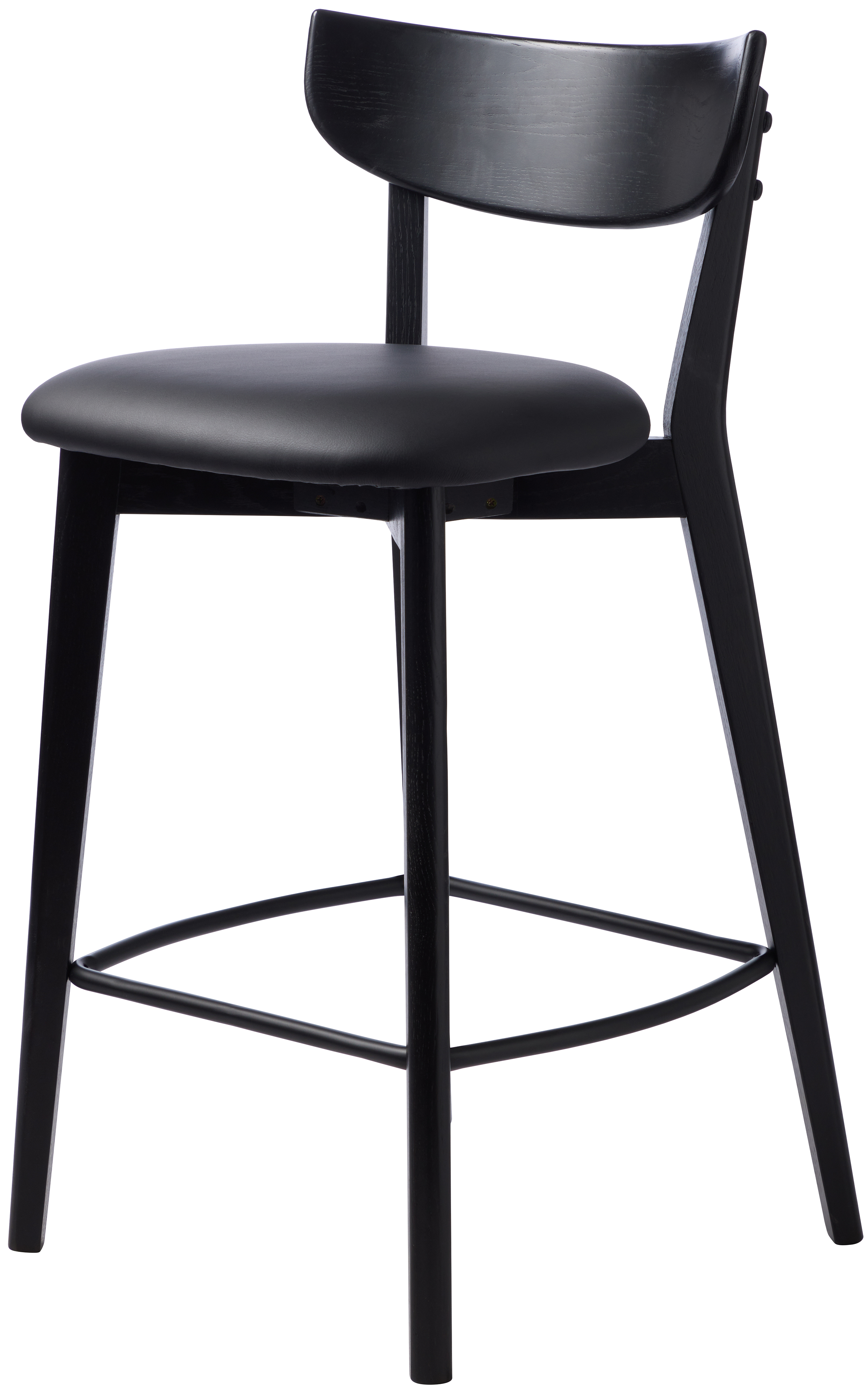 Hoker drewniany Pedrose czarny dąb/czarny - zdjęcie 1