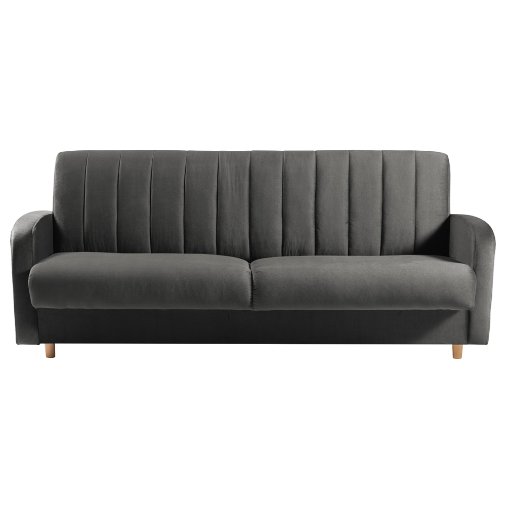 Wersalka rozkładana Auditore 222 cm z pojemnikiem szary welur - zdjęcie 1