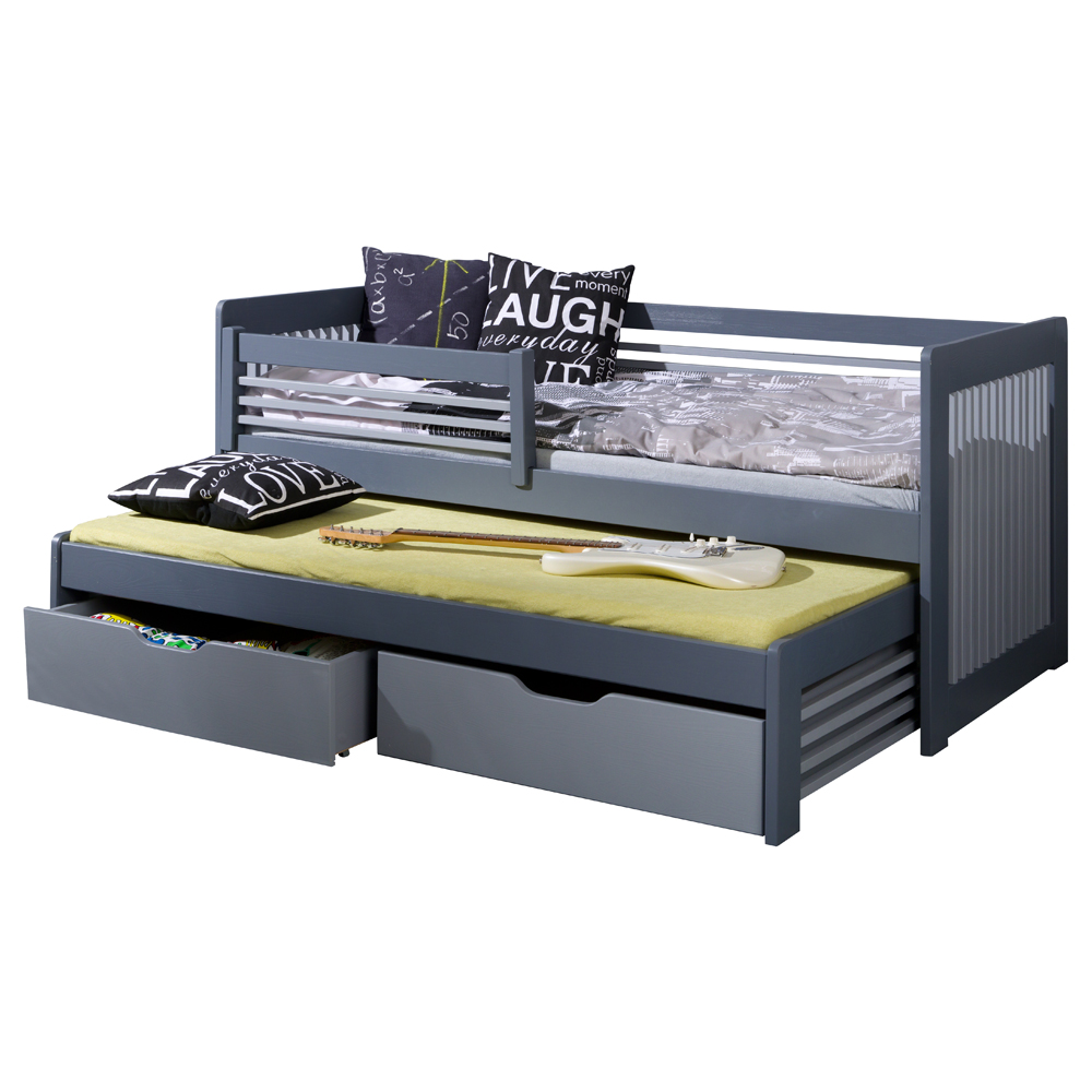 Łóżko młodzieżowe z dwoma posłaniami Lerones dwie szuflady - zdjęcie 1