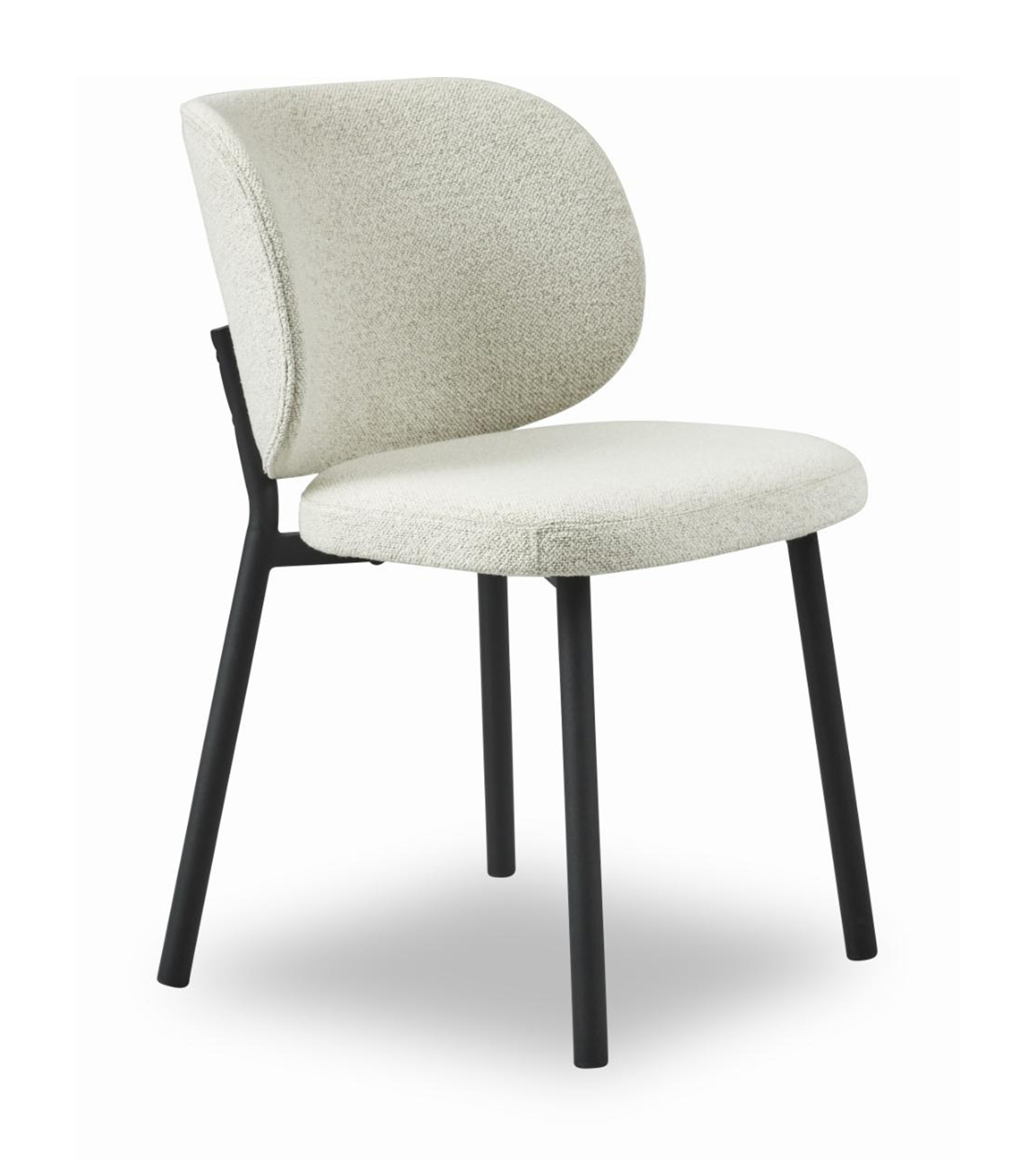 Krzesło tapicerowane Morior tkanina boucle biały - zdjęcie 1