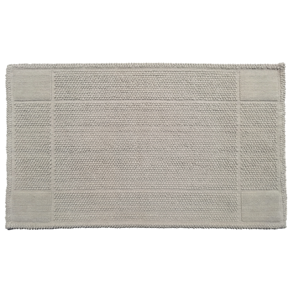 Dywanik do łazienki Herbs 50x80 cm jasnoszary - zdjęcie 1