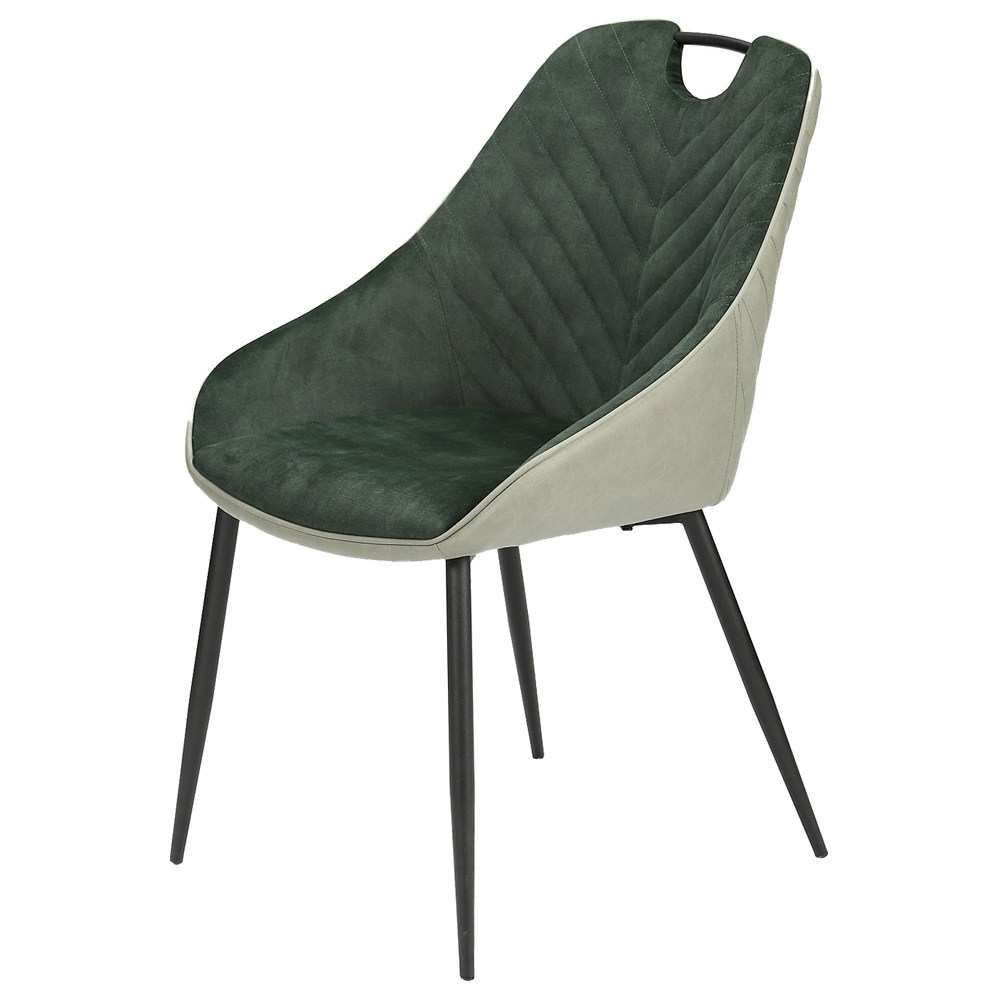 Krzesło tapicerowane Paciterte zielone - zdjęcie 1