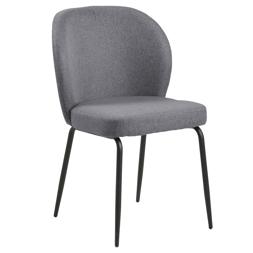 Krzesło tapicerowane Chinmoy jasnoszare - zdjęcie 1