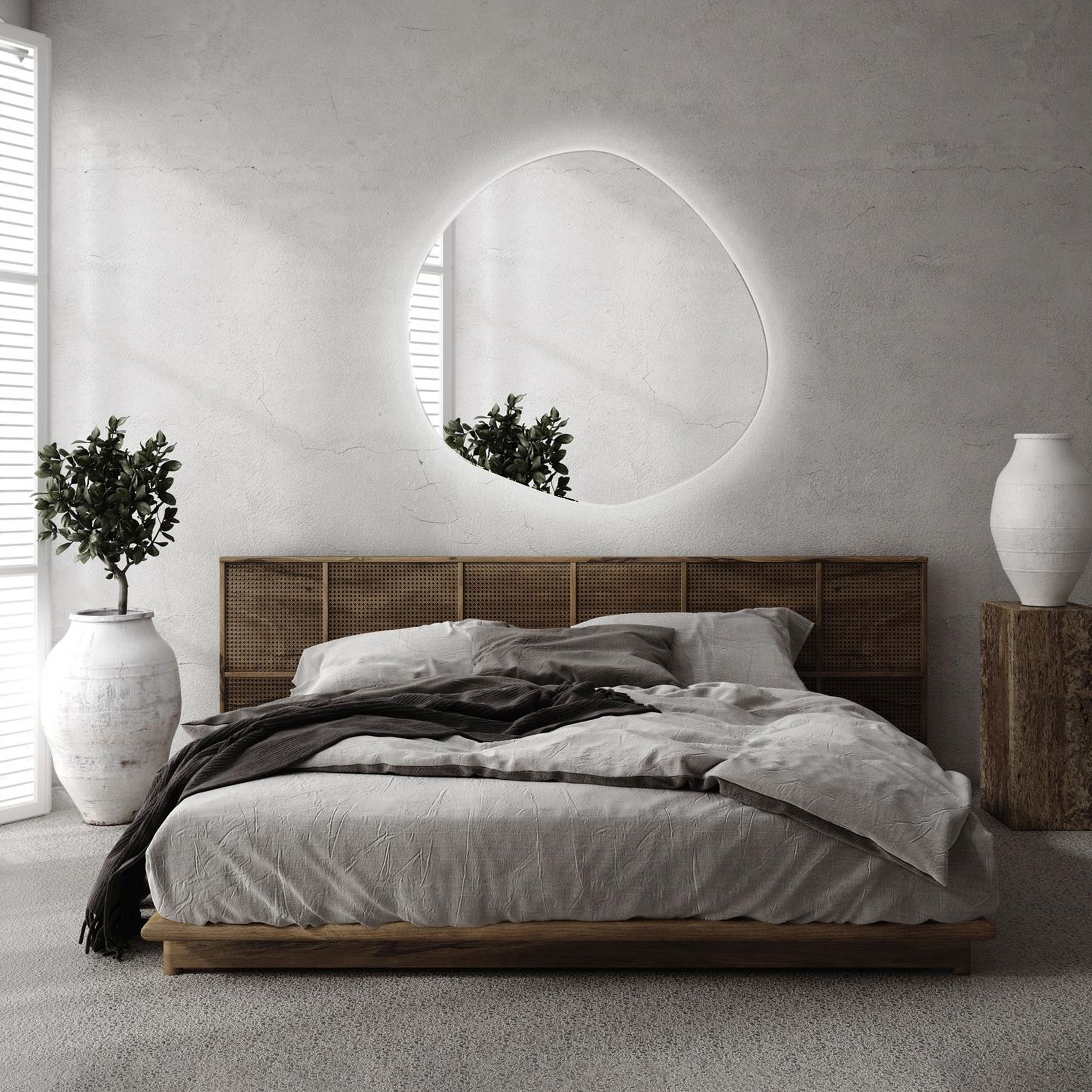 Lustro wiszące Chmurka z podświetleniem LED 68 cm