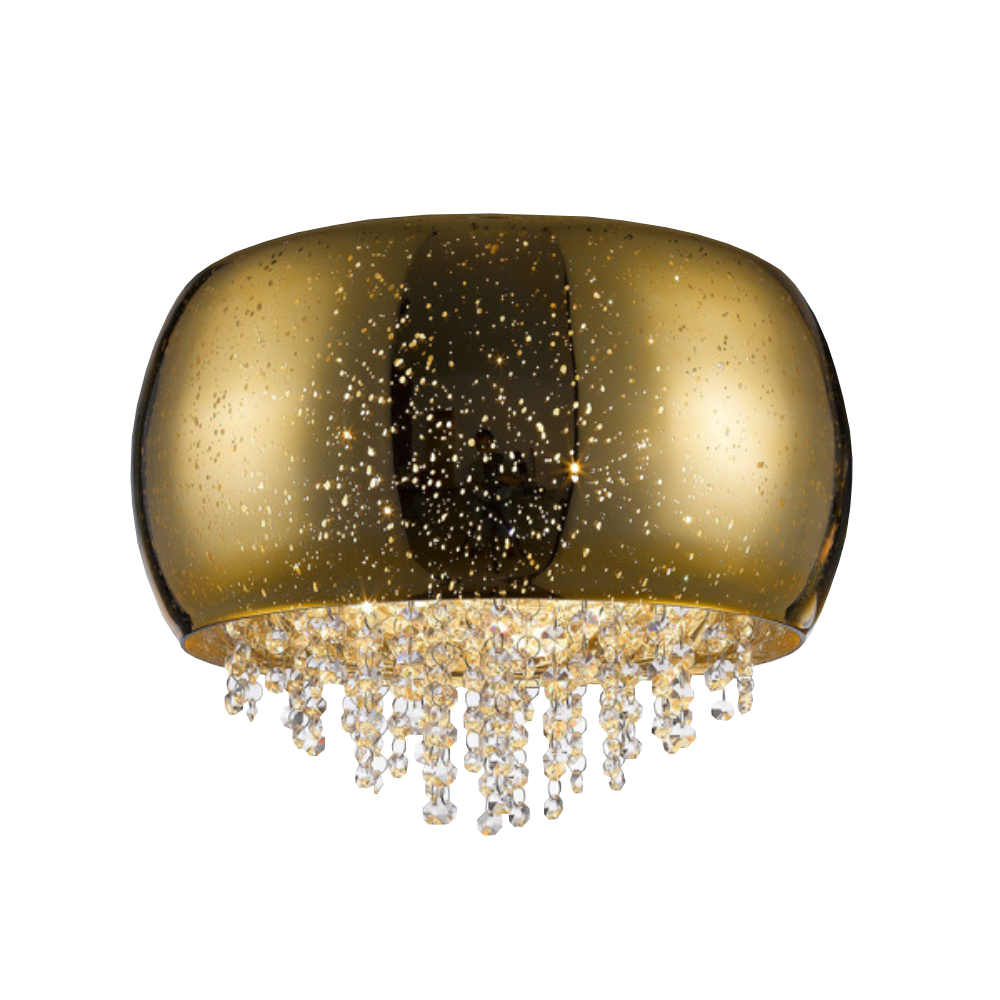 Plafon Tiffany średnica 40 cm złoty - zdjęcie 1