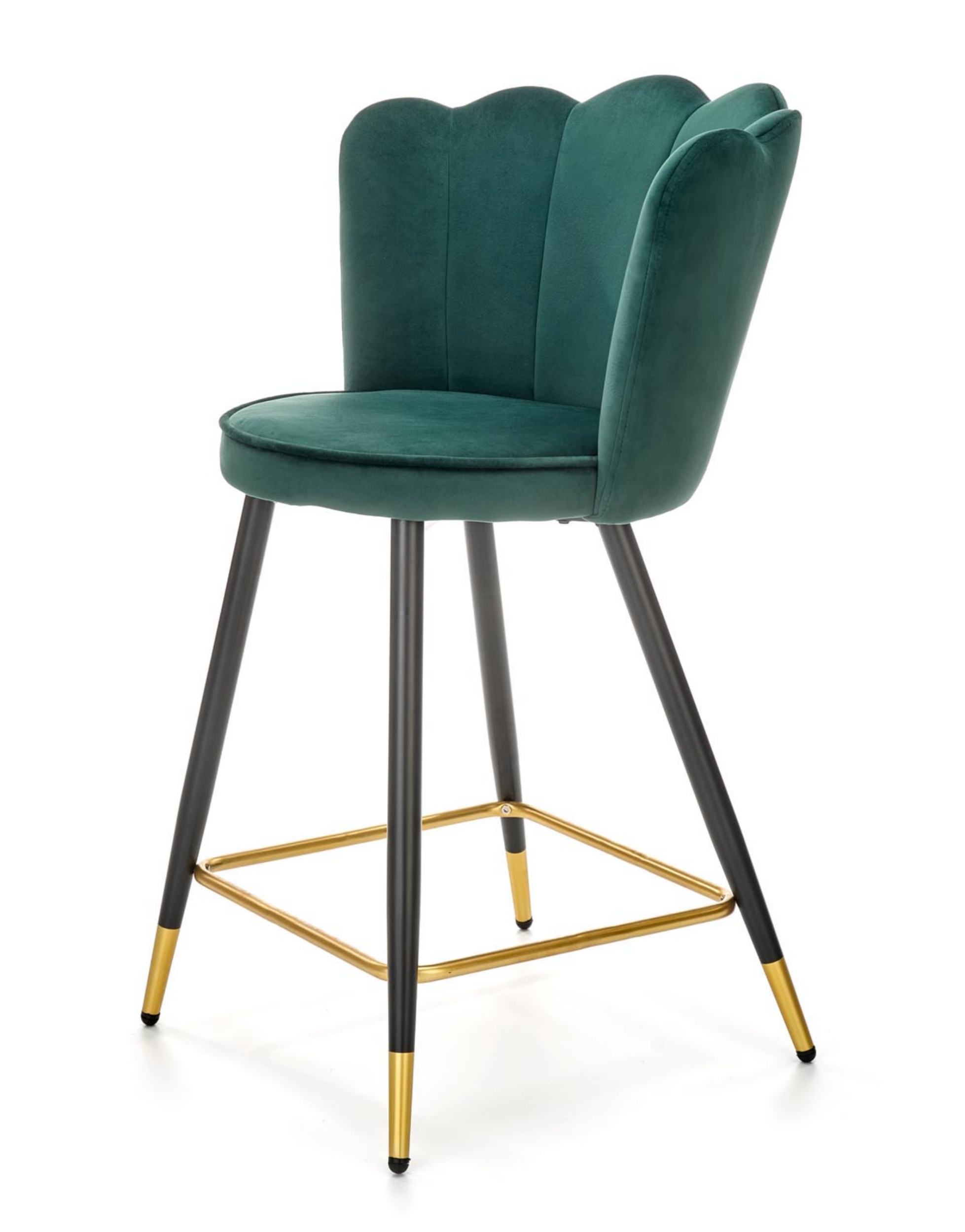 Hoker tapicerowany Lershizes zielony velvet - zdjęcie 1