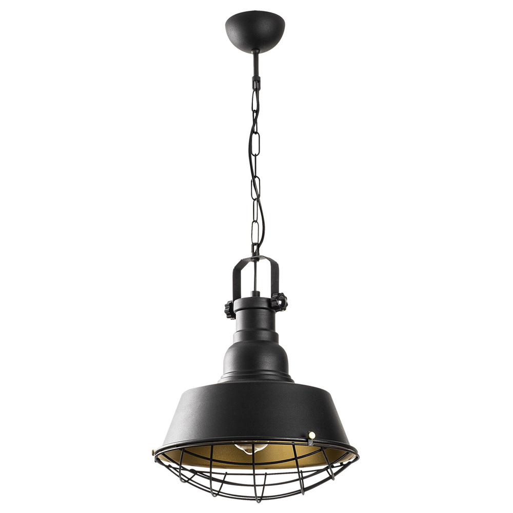 Lampa sufitowa Ardulace industrialna średnica 30 cm czarna - zdjęcie 1