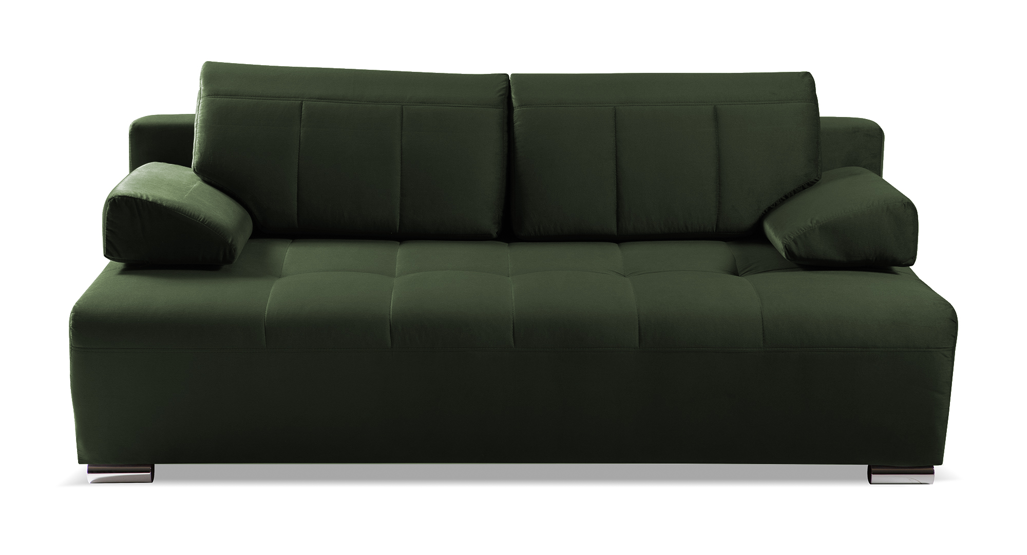 Kanapa rozkładana trzyosobowa Haarala z pojemnikiem zielona - zdjęcie 1