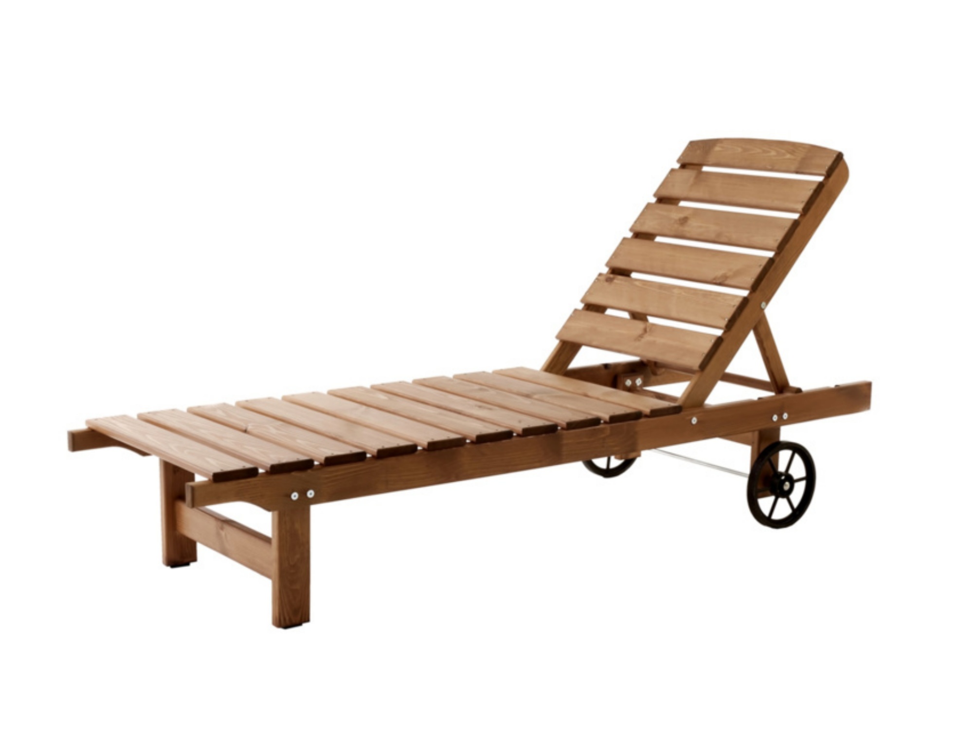 Leżak ogrodowy Afflute regulowane oparcie miodowy - zdjęcie 1