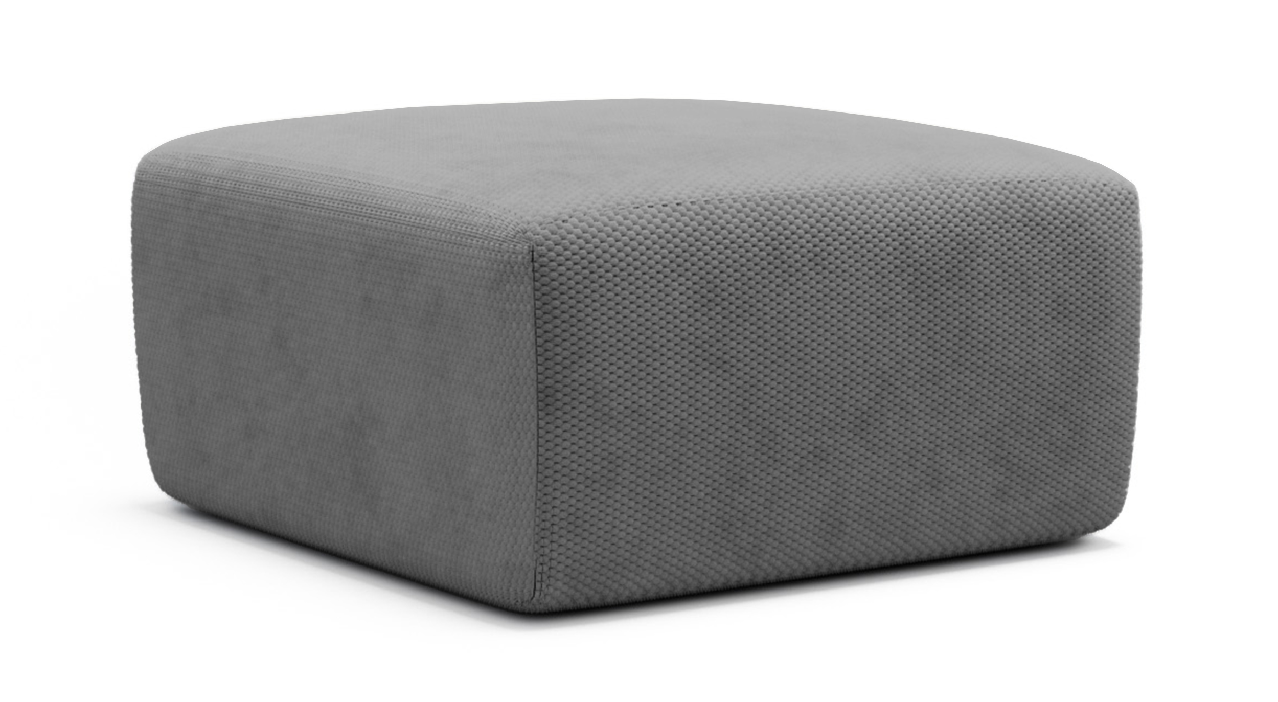 Pufa Terrafino 80x80 cm ciemnoszara w tkaninie hydrofobowej - zdjęcie 1