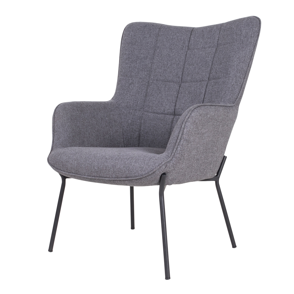 Fotel uszak Glaber szary